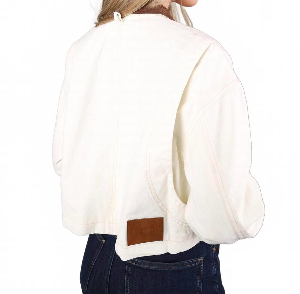 NEW FREE PEOPLE women's martha workwear jacket in ecru - Picture 3 of 7